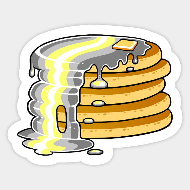 Demigender Pride Pancakes LGBT Sticker by FlannMoriath